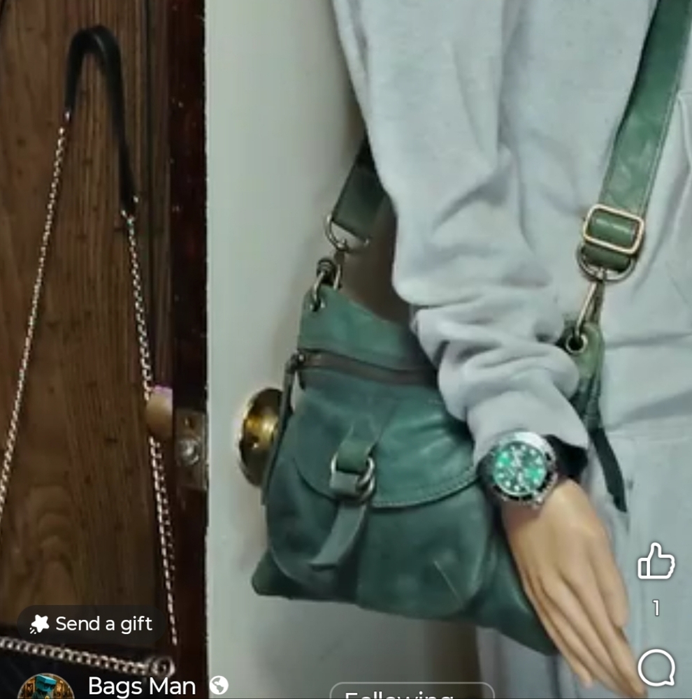 Fossil Distressed Teal Leather Crossbody Bag — Vintage Utility With Modern Edge